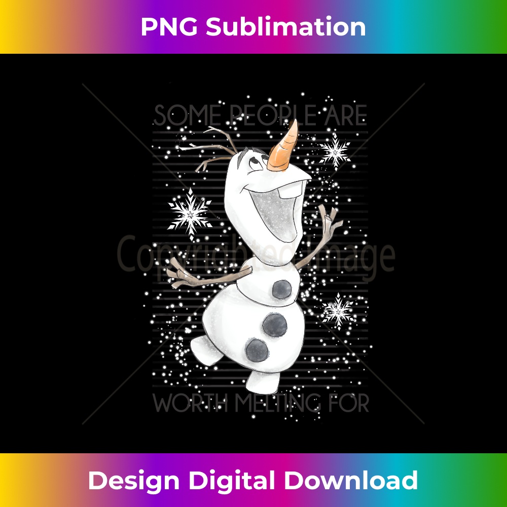 Disney Frozen Olaf Some People Are Worth Melting For - Retro PNG Sublimation Digital Download