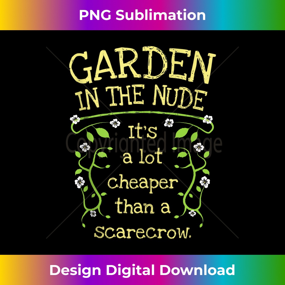 Garden In The Nude Gardener Floral Gardening Spring Flowers - Retro PNG Sublimation Digital Download