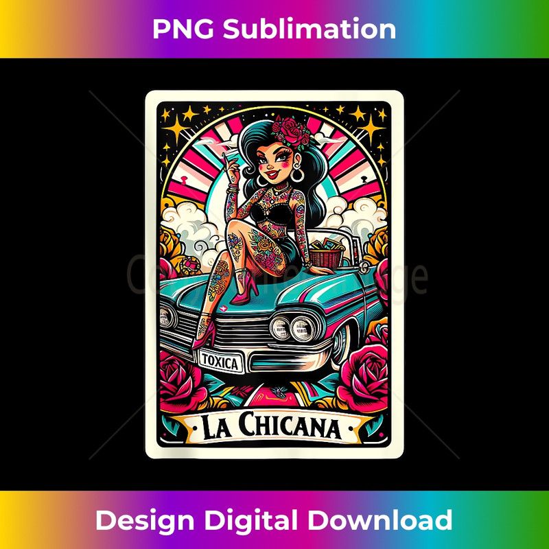 La Toxica Mexican Tarot Card Latina Woman Hispanic Chicana  1 - Sublimation-Ready PNG File