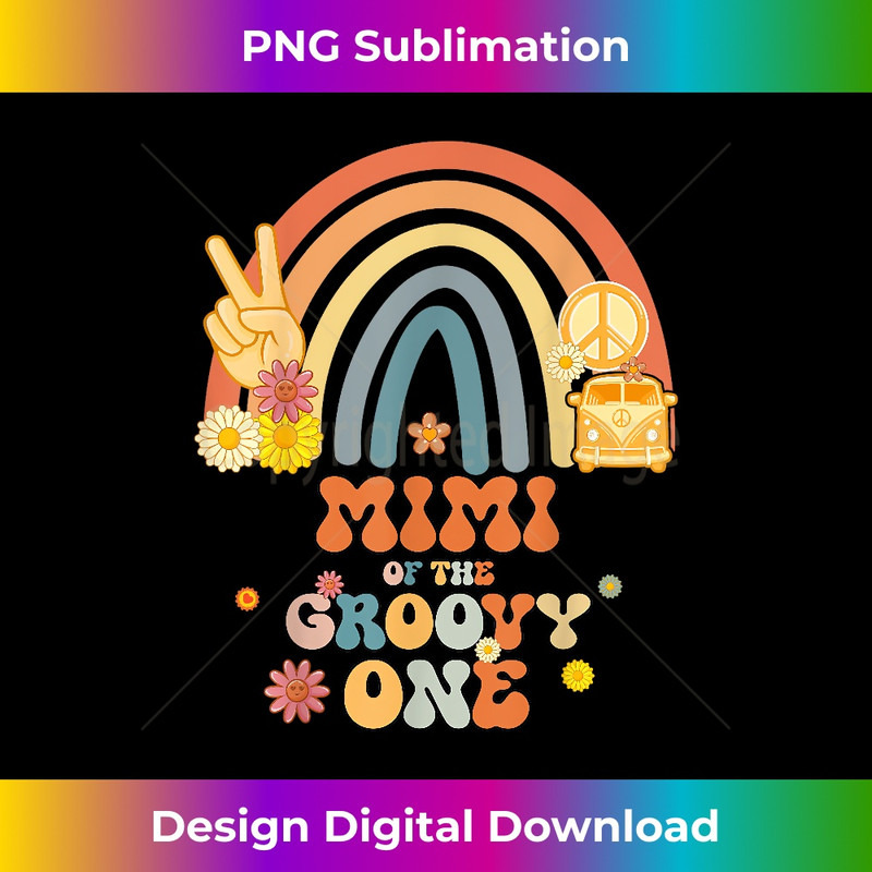 Mimi of the Groovy One Rainbow Boho Birthday Party 1 - Retro PNG Sublimation Digital Download