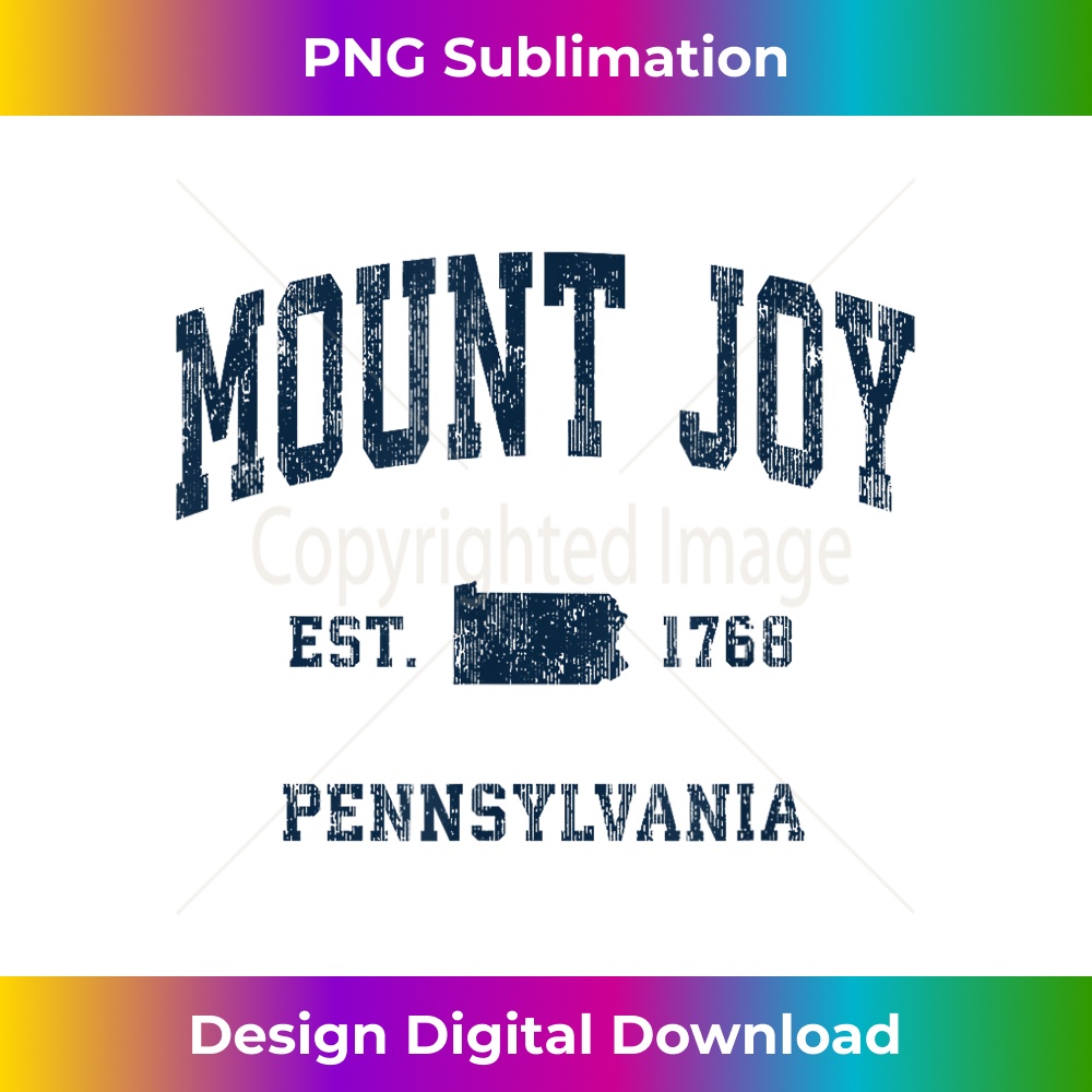 Mount Joy Pennsylvania PA Vintage Athletic Navy Sports Desig 1 - Retro PNG Sublimation Digital Download