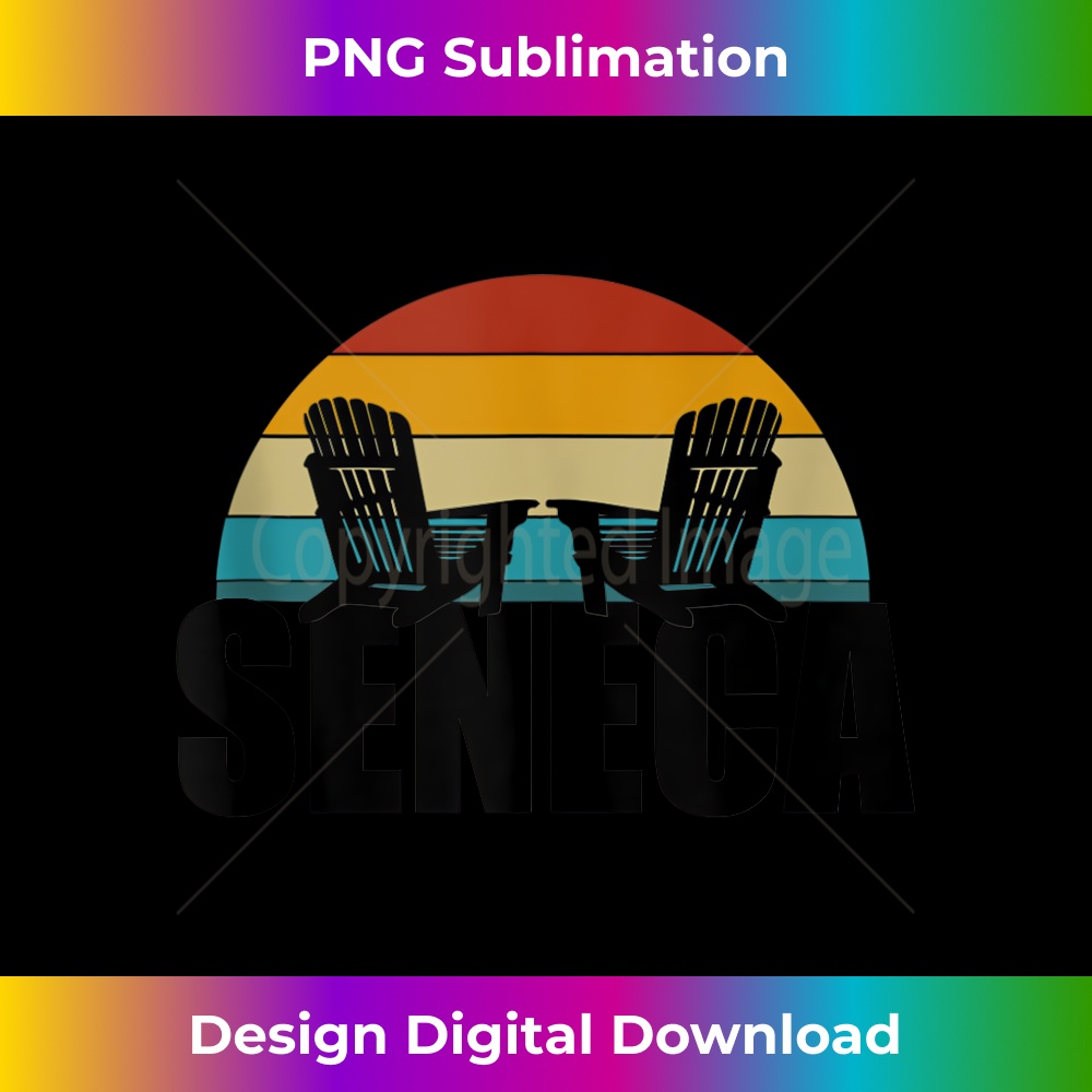Seneca Lake Dock Chairs Sunset - Finger Lakes - Lake Life 2 - Retro PNG Sublimation Digital Download