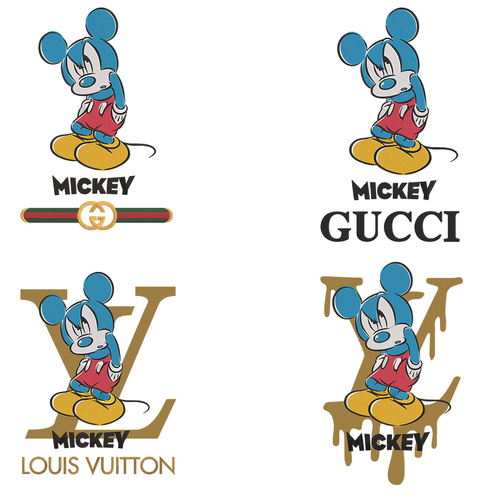 Blue Mickey Mouse Fashion Brand Logo Embroidery Design.png