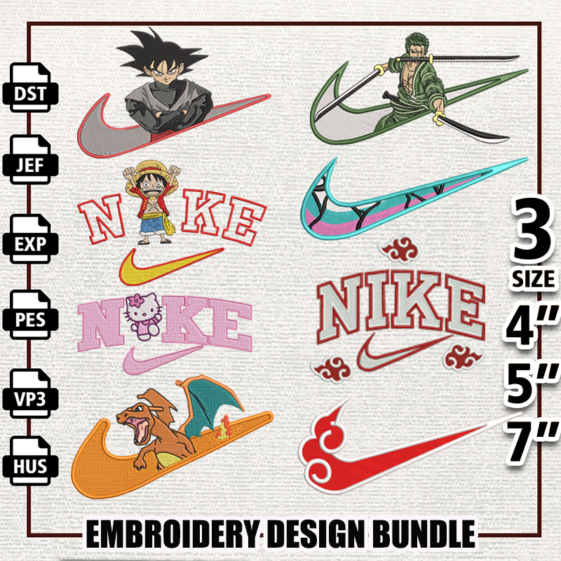 Bundle anime Embroidery Design, Nike Embroidery Design Bundle.png