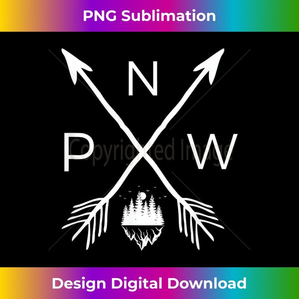 PNW Pacific Northwest T-Shirt Cool PNW Tee Men Women - Trendy Sublimation Digital Download