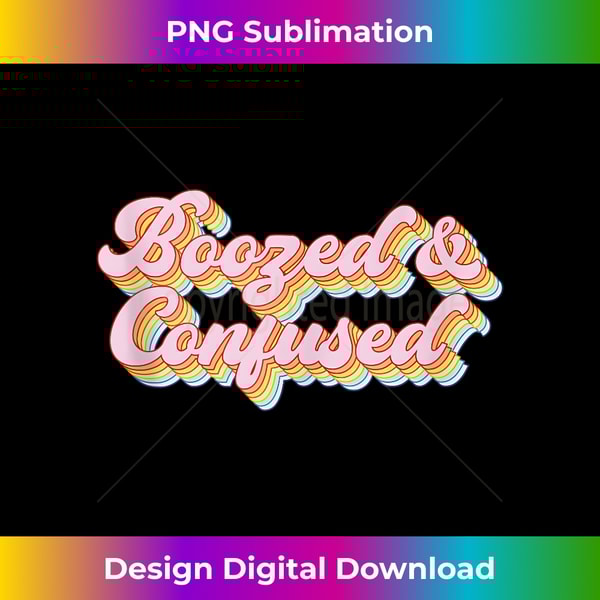 P77y Retro Boozed And Confused Bachelorette Bridal Party Tank Top 2 - Premium PNG Sublimation File