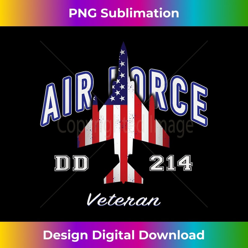 Air Force Veteran American Flag F-4 Phantom - Instant PNG Sublimation Download