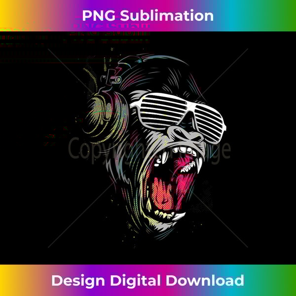 Gorilla head - Gorilla male - Monkey Ringleader - Primate - PNG Sublimation Digital Download