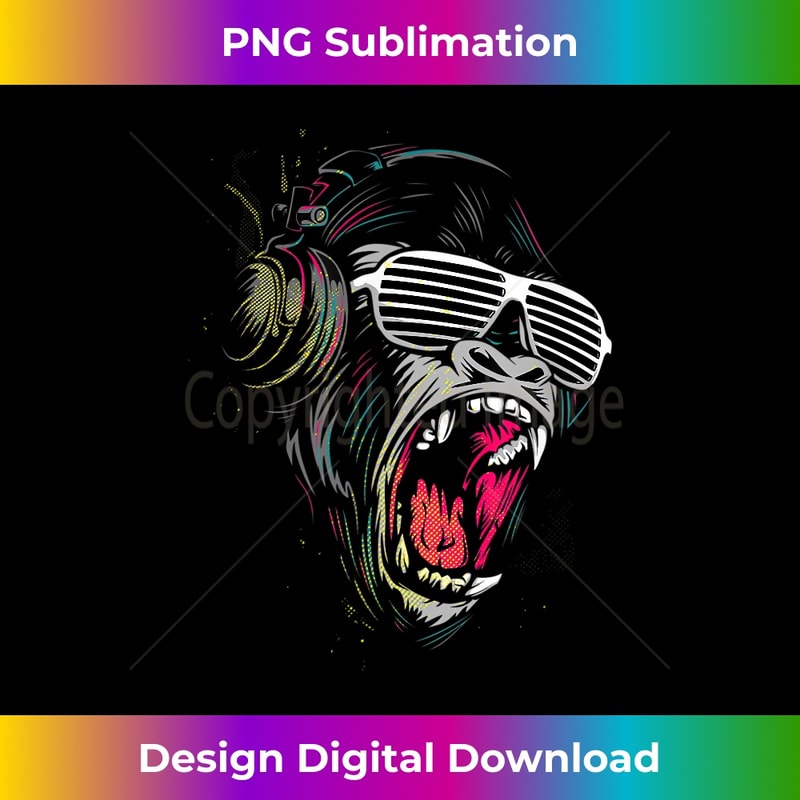 Gorilla head - Gorilla male - Monkey Ringleader - Primate - PNG Sublimation Digital Download