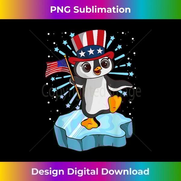 4th Of July 2021 Penguin Funny American USA Patriotic - Sublimation-Ready PNG File