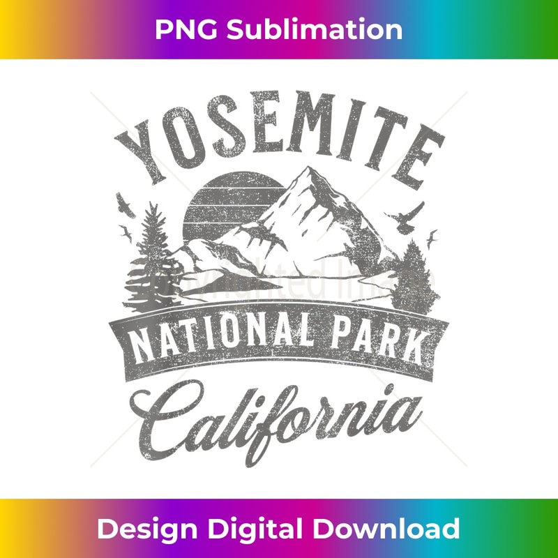 Yosemite California Nature Mountains Hiking Outdoors - Elegant Sublimation PNG Download