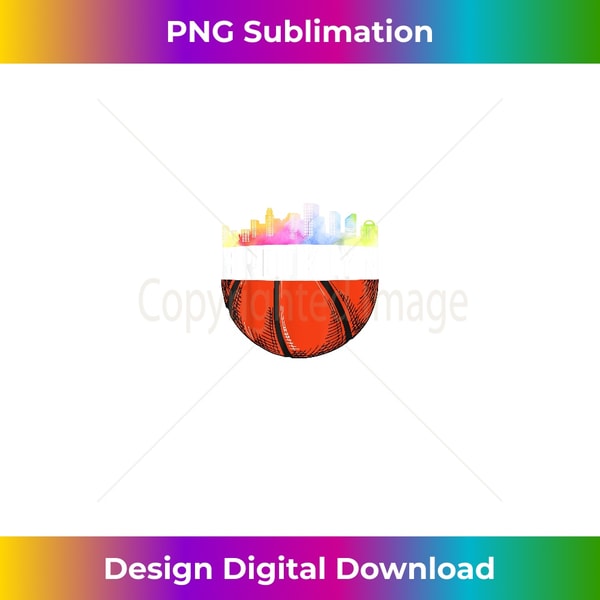 Brooklyn Basketball NYC US State Watercolor City Souvenir - High-Resolution PNG Sublimation File