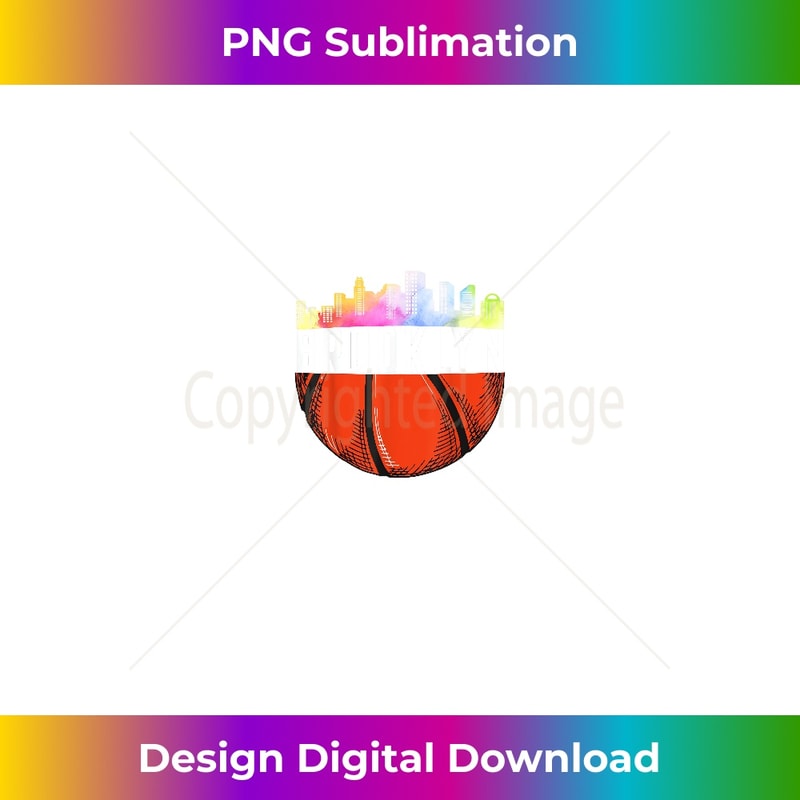 Brooklyn Basketball NYC US State Watercolor City Souvenir - High-Resolution PNG Sublimation File
