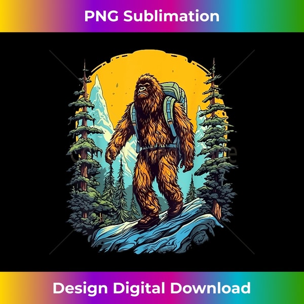 Aesthetic Outdoor Mountain Adventure Hiking Bigfoot - Trendy Sublimation Digital Download