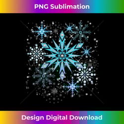 womens snowflakes winter skiing ski gift frozen ice crystal v-neck - exclusive sublimation digital file