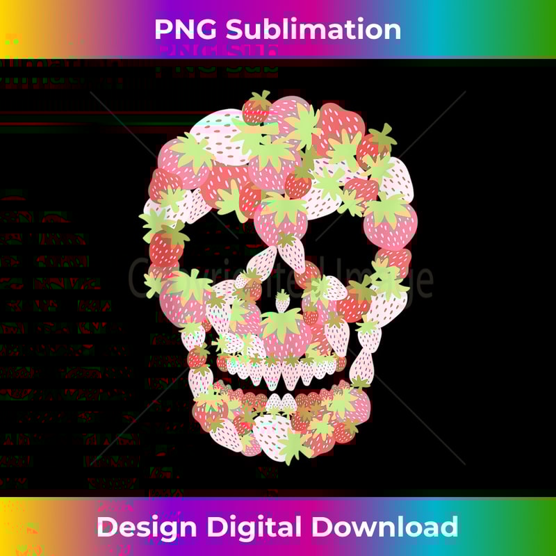 Strawberry Farmer Fruit Farming Skull Funny 1 - Unique Sublimation PNG Download