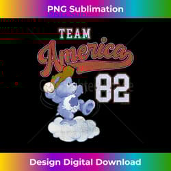 care bears team america 82 grumpy bear vintage baseball premium - png sublimation digital download