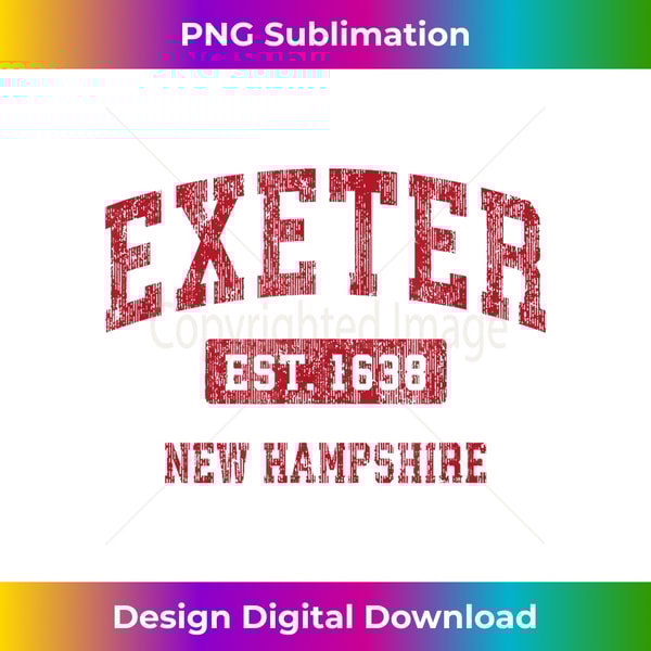 Exeter New Hampshire NH Vintage Sports Design Red Design - High-Quality PNG Sublimation Download