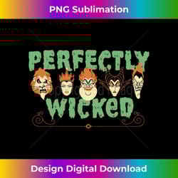 disney villains spooky squad perfectly wicked halloween long sleeve - premium png sublimation file