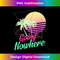 Going Nowhere Retro 1980s 1990s Palm Trees Sunset Beach Art - Retro PNG Sublimation Digital Download