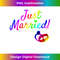 LGBTQ Honeymoon Same Sex Marriage Just Married Gay Wedding 1 - Aesthetic Sublimation Digital File