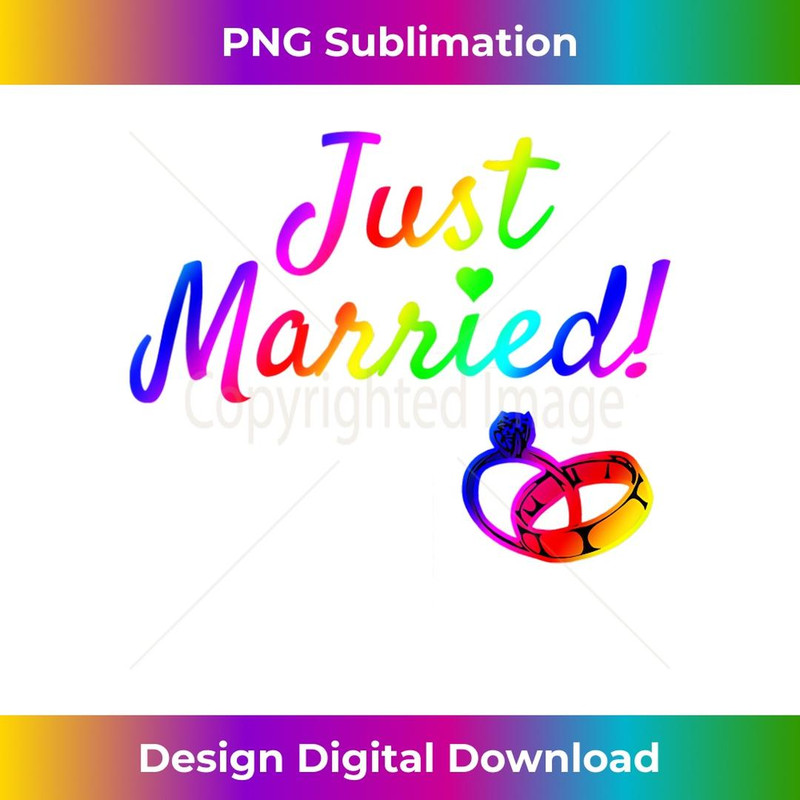 LGBTQ Honeymoon Same Sex Marriage Just Married Gay Wedding 1 - Aesthetic Sublimation Digital File