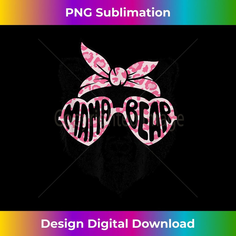 Mama Bear Leopard Sunglasses Headband Mothers Day Mom Mommy 1 - Instant PNG Sublimation Download