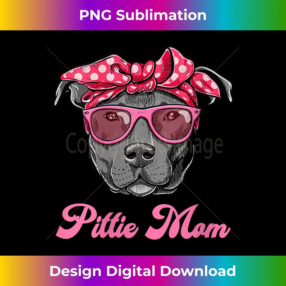 s Funny PITTIE MOM Cool Pitbull Dog Retro 2 - Instant Sublimation Digital Download