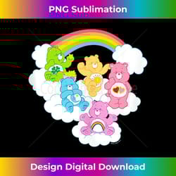 care bears cheer funshine & bedtime cloudy rainbow group - png transparent sublimation file