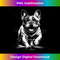 Cute French Bulldog in the Run Portrait on Chest - High-Quality PNG Sublimation Download