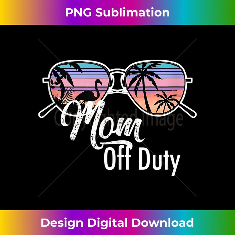 Mom Off Duty Sunglasses Beach Sunset - Elegant Sublimation PNG Download