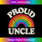 LGBTQ Proud Uncle Gay Pride LGBT Ally Family Rainbow Flag 1 - Sublimation-Ready PNG File