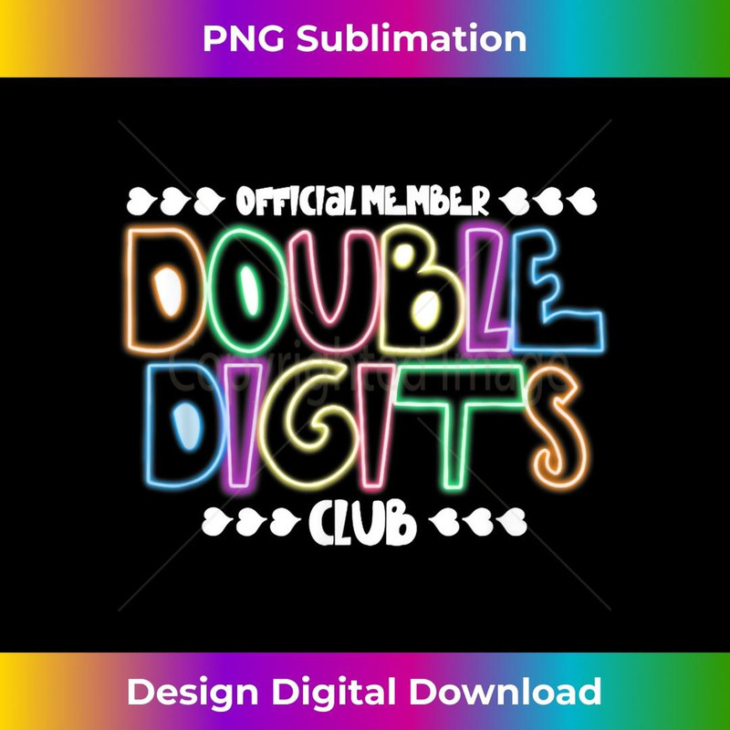 Official Member Double Digits Club - Vintage Sublimation PNG Download