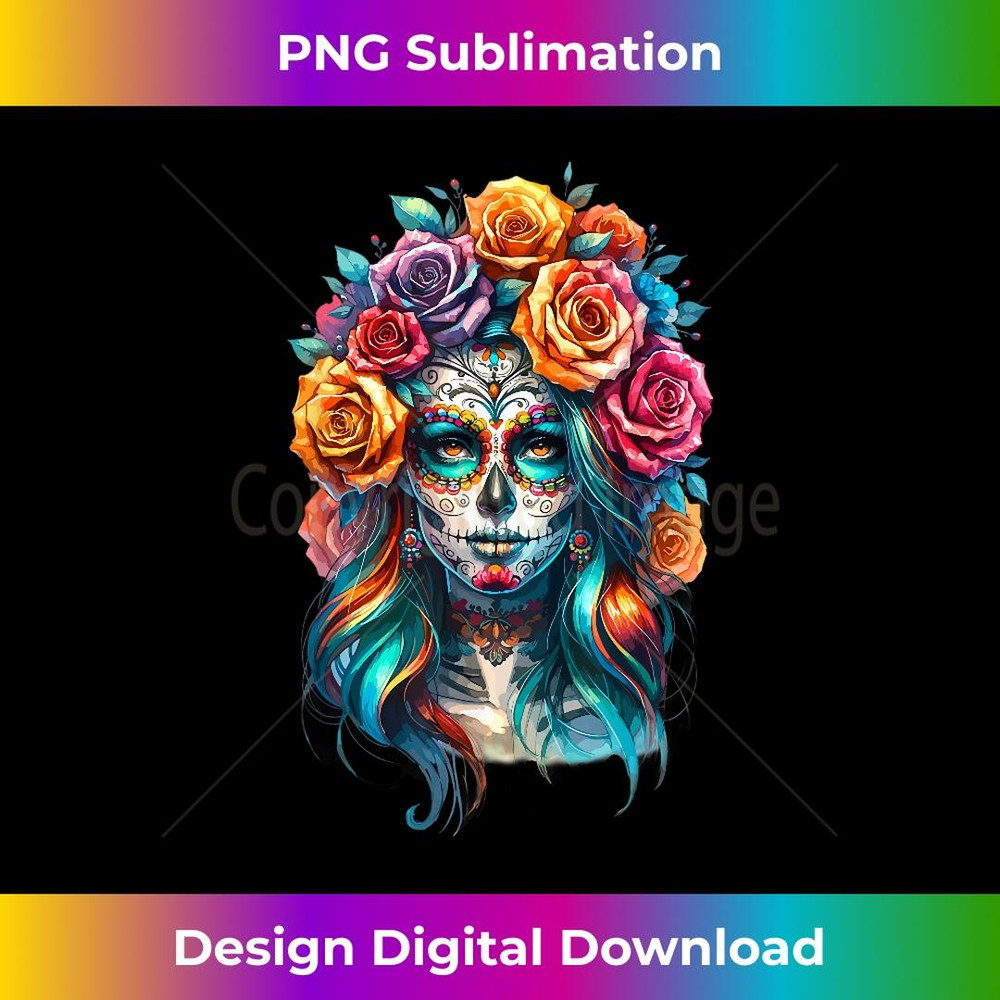 La Catrina Dia de Los Muertos Latina Cinco De Mayo 1 - Digital Sublimation Download File
