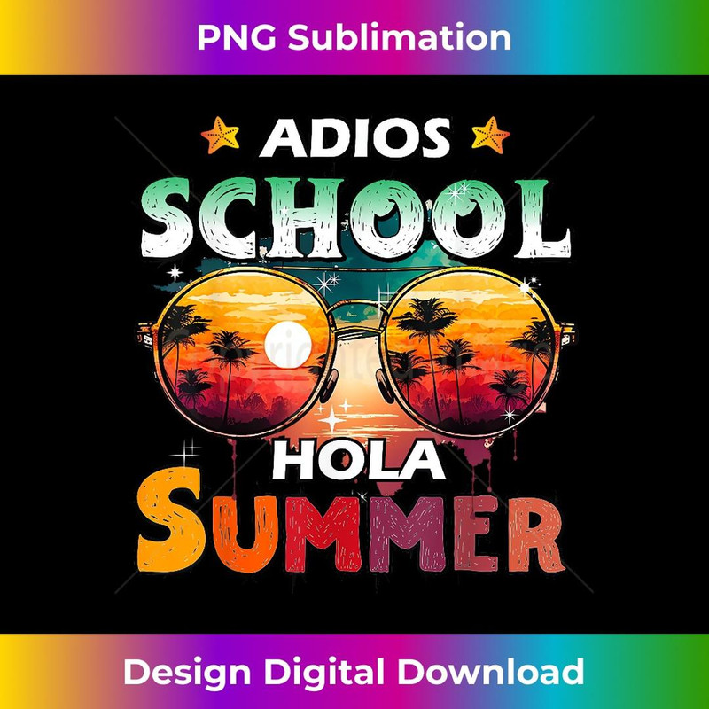 Retro Last Day of School Out For Summer Teacher Girls Adios - PNG Transparent Digital Download File for Sublimation
