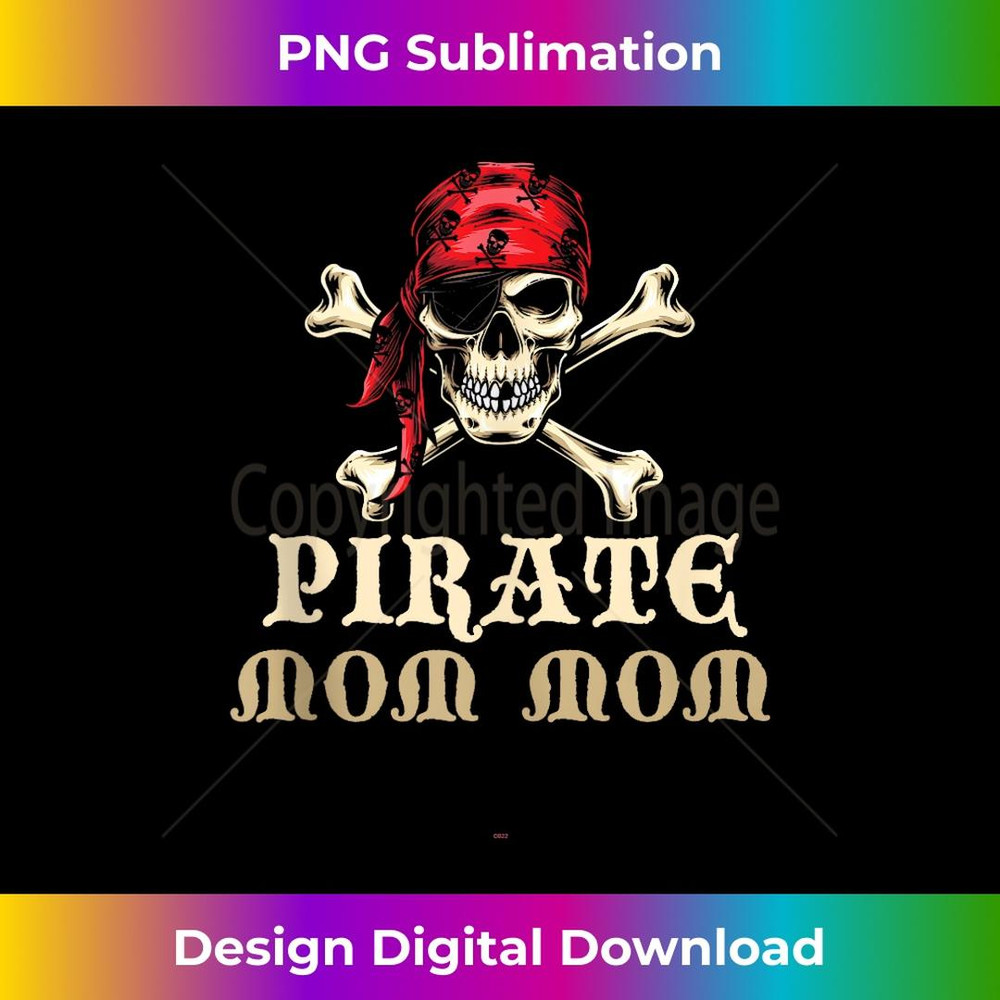 Pirate Mom-Mom Skull Costume Halloween Funny MomMom 2 - Creative Sublimation PNG Download