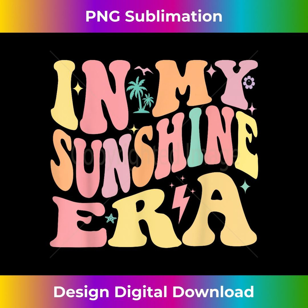 Funny Teacher summer In my Sunshine era Era groovy women - High-Quality PNG Sublimation Download