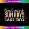 Boat Waves Sun Rays Lake Days Funny Vacation - Instant PNG Sublimation Download
