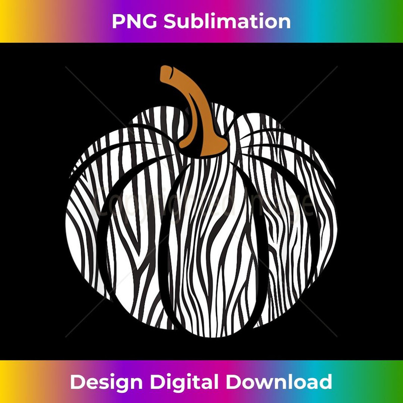 Zebra Pumpkin Print Animal Fall Autumn Halloween day 1 - Premium PNG Sublimation File