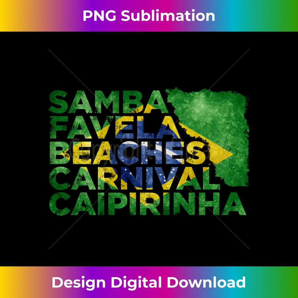 Samba, Favela, Beaches, Carnival & Caipirinha Brazil flag 2 - Special Edition Sublimation PNG File
