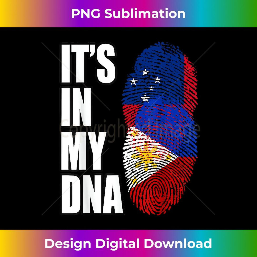 Samoan And Filipino Vintage Heritage DNA Flag 2 - Exclusive PNG Sublimation Download