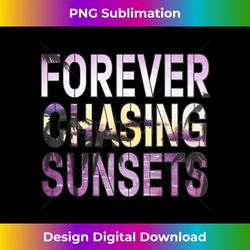 forever chasing sunsets summer retro sunset beach vacation - png transparent sublimation file