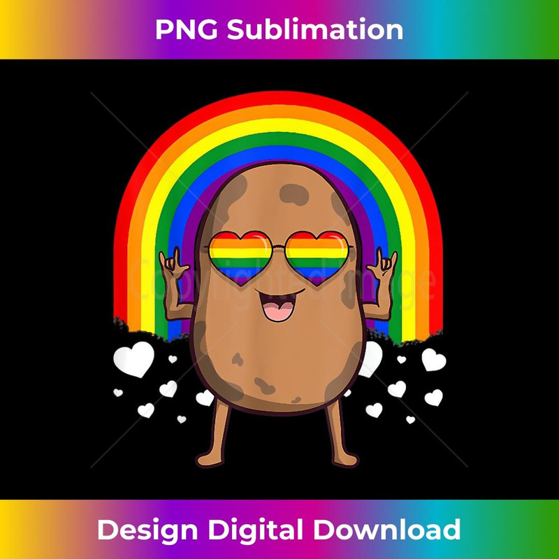 LGBT Potato Gay Pride Rainbow LGBT Cute 1 - Decorative Sublimation PNG File