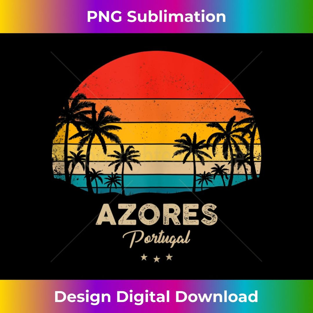 Vintage Azores Beach Souvenir - Portugal 1 - PNG Transparent Digital Download File for Sublimation