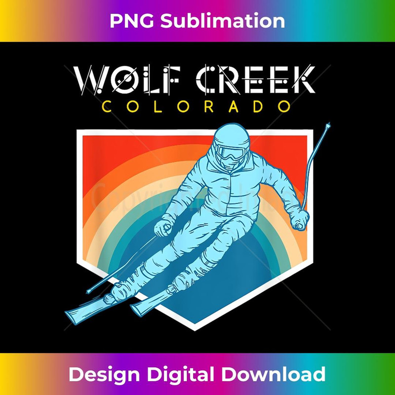 Wolf Creek, Colorado - USA Ski Resort 1980s Retro 1 - High-Resolution PNG Sublimation File