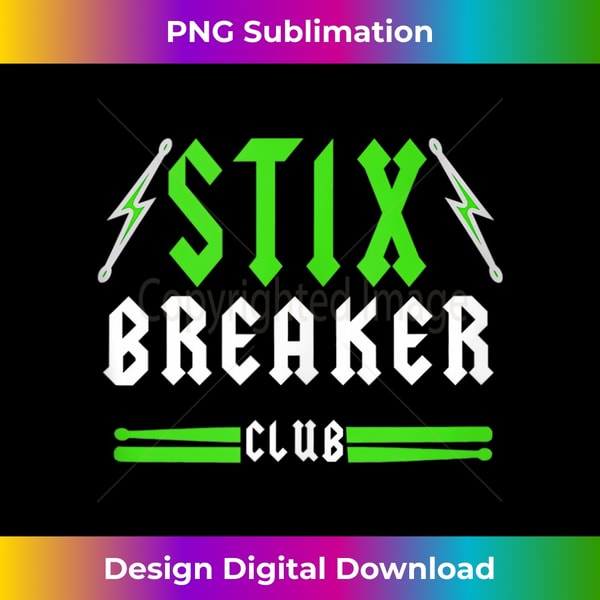 Pound Fitness with Drumsticks Graphic 'Stix Breaker Club' Tank Top - PNG Transparent Sublimation File