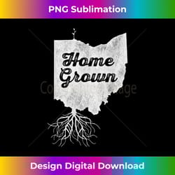 ohio t shirt home grown roots oh state pride tee - sublimation-ready png file