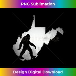 west virginia sasquatch bigfoot long sleeve - retro png sublimation digital download