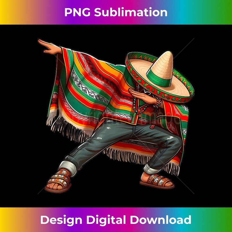 Dabbing Boys Mexican Poncho Cinco de Mayo Boys Men Toddlers - Instant PNG Sublimation Download