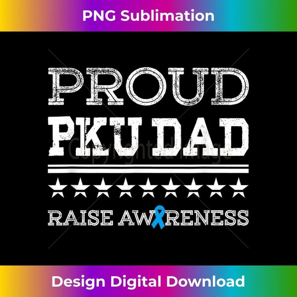 PKU Awareness Proud Dad Stars & Stripes T for Men 1 - Retro PNG Sublimation Digital Download